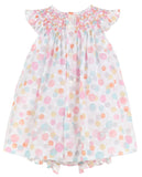 Casero Casero Polka Dot Smocked Bishop Dress - Little Miss Muffin Children & Home