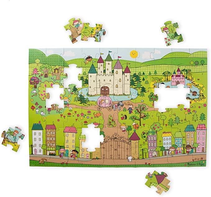 Melissa & Doug Melissa & Doug Princess Fairyland Natural Play Giant Floor Puzzle - Little Miss Muffin Children & Home