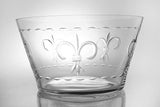 Rolf Glass Rolf Glass Large Fleur De Lis Glass Bowl - Little Miss Muffin Children & Home