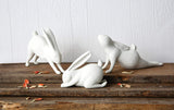 Creative Co-Op Creative Co-Op White Resin Arching Yoga Rabbit - Little Miss Muffin Children & Home