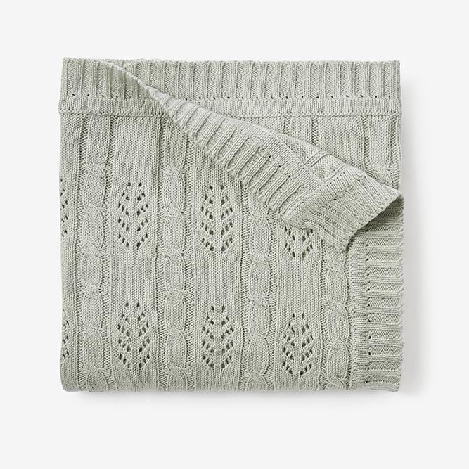 Elegant Baby Elegant Baby Cable Knit Leaf Baby Blankets - Little Miss Muffin Children & Home