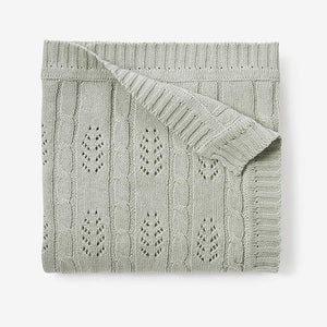 Elegant Baby Elegant Baby Cable Knit Leaf Baby Blankets - Little Miss Muffin Children & Home