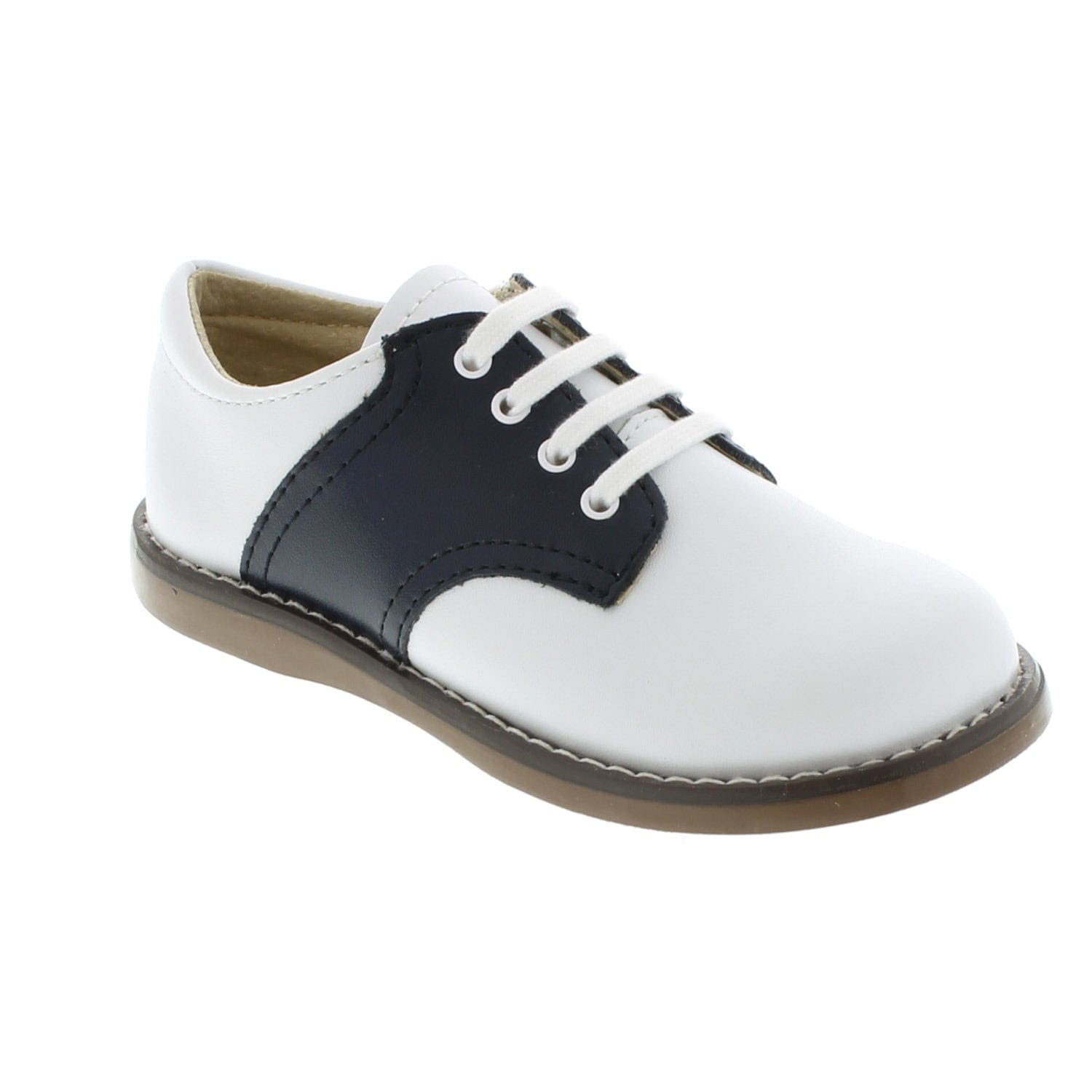 Badorf Shoe Footmates White and Navy Cheer Oxford - Little Miss Muffin Children & Home