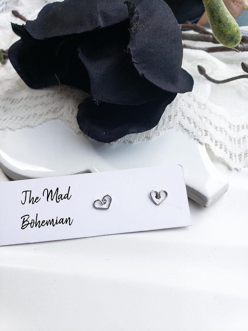 Mad Bohemian, The The Mad Bohemian Open Heart Stud Earrings - Little Miss Muffin Children & Home