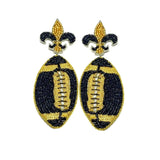 GDL - Golden Lily Golden Lily Fleur de Lis Football Beaded Earrings - Little Miss Muffin Children & Home