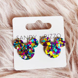 Sandy + Rizzo Sandy + Rizzo Glitter Mouse Studs Earrings - Little Miss Muffin Children & Home