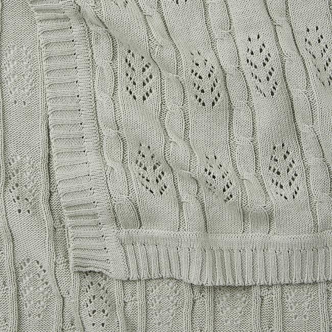 Elegant Baby Elegant Baby Cable Knit Leaf Baby Blankets - Little Miss Muffin Children & Home