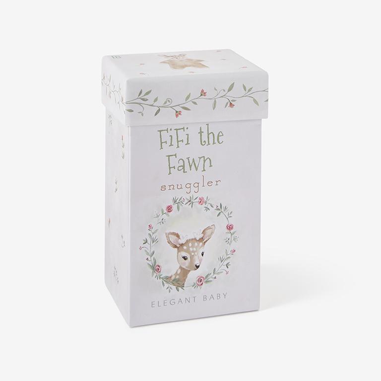 Elegant Baby Elegant Baby Fawn Snuggler Swirl Plush Security Blanket w/ Gift Box - Little Miss Muffin Children & Home
