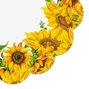 Abbott Abbott Large Round Dancing Sunflowers Napkins - Little Miss Muffin Children & Home