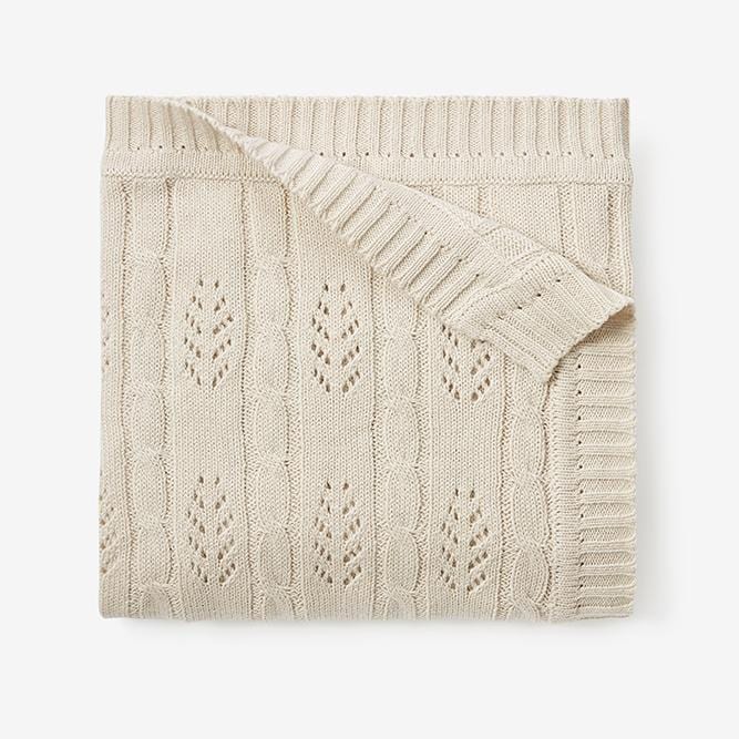 Elegant Baby Elegant Baby Cable Knit Leaf Baby Blankets - Little Miss Muffin Children & Home