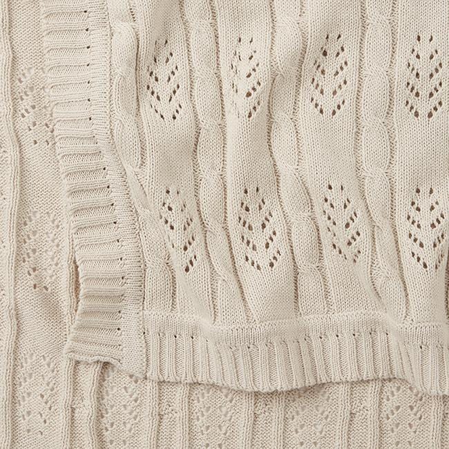 Elegant Baby Elegant Baby Cable Knit Leaf Baby Blankets - Little Miss Muffin Children & Home