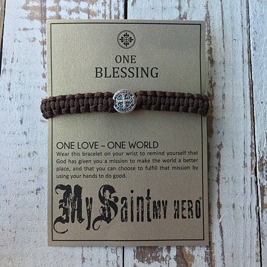 My Saint My Hero My Saint My Hero Men's One Blessing Bracelet Brown - Little Miss Muffin Children & Home