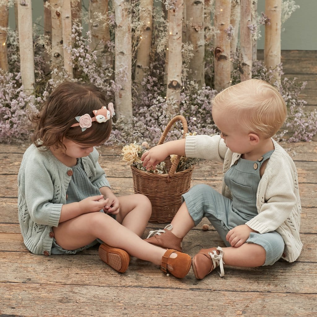 Elegant Baby Elegant Baby Sage Leaf Pointelle Knit Baby Cardigan - Little Miss Muffin Children & Home