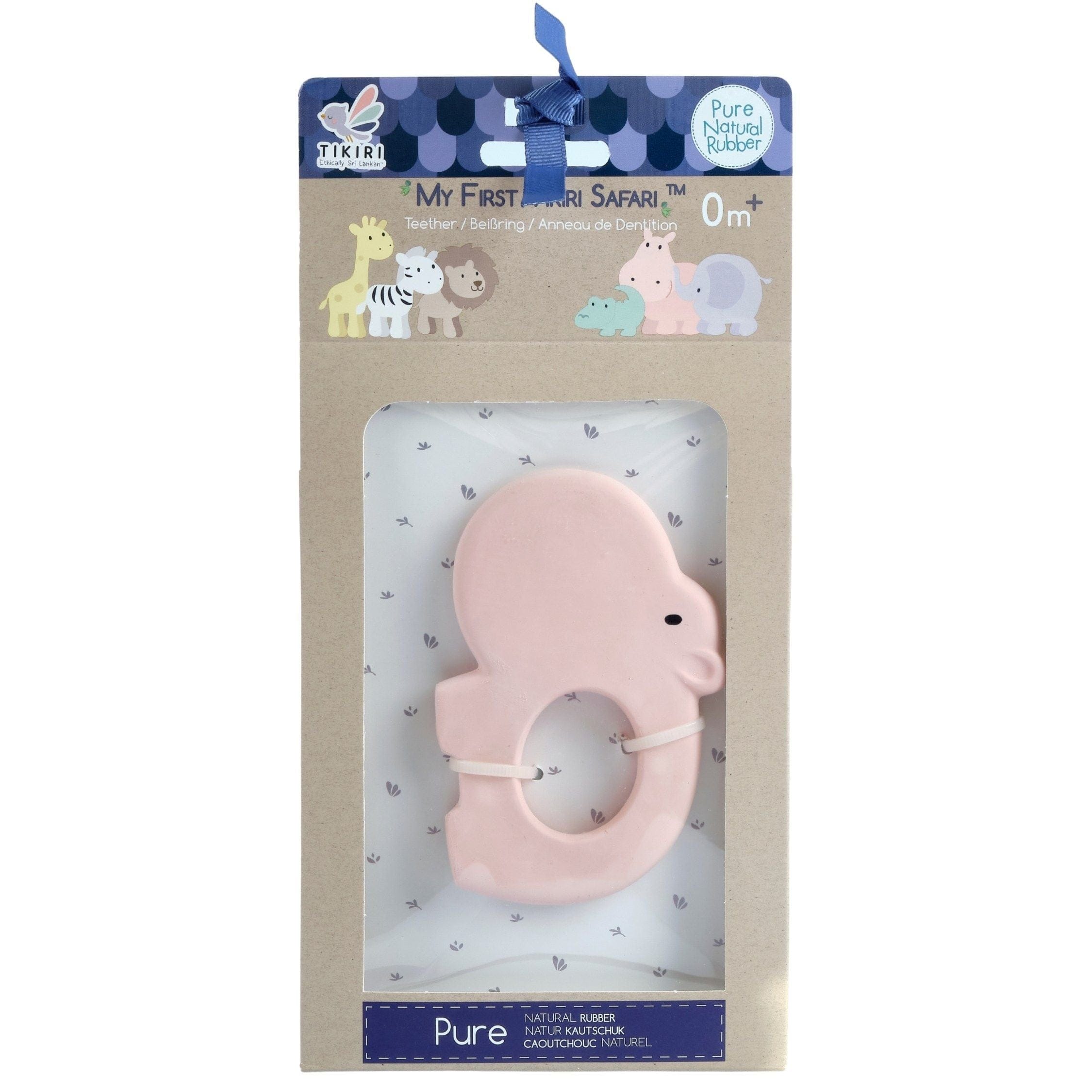 Tikiri Toys Tikiri Toys Hippo Natural Rubber Teether - Little Miss Muffin Children & Home