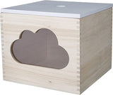 Bloomingville Bloomingville Cloud Wood Storage Box with Lid - Little Miss Muffin Children & Home