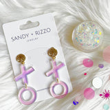 Sandy + Rizzo Sandy + Rizzo Iridescent XO Earrings - Little Miss Muffin Children & Home