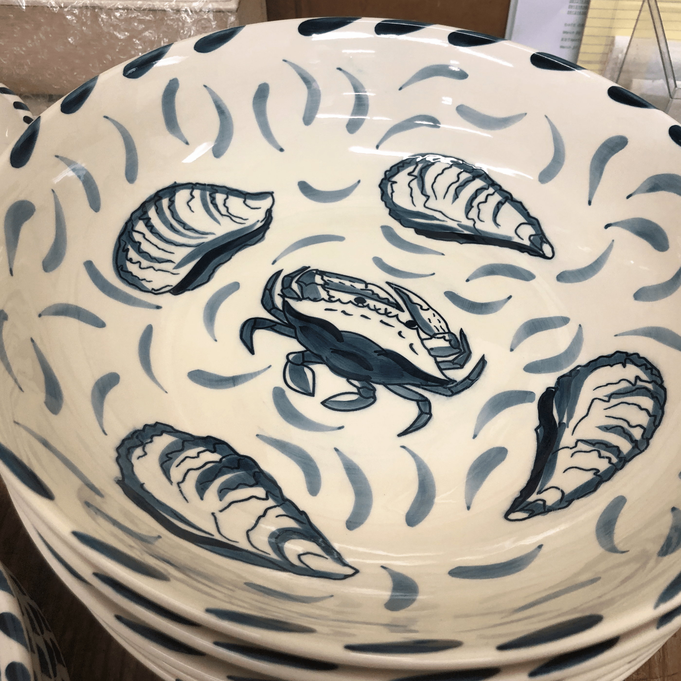 Blue Crab Bay - Blue Crab Bay Oyster and Crab Serving Bowl - Little Miss Muffin Children & Home