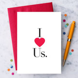 Design with Heart Design with Heart "I Love Us" Greeting Card - Little Miss Muffin Children & Home