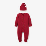 ELE - Elegant Baby Elegant Baby Jumpsuit Santa Baby Dropback With Hat - Little Miss Muffin Children & Home