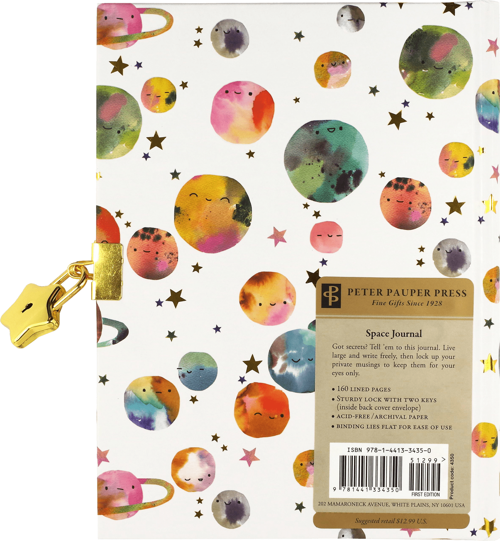 Peter Pauper Press Peter Pauper Press Space Lock Journal - Little Miss Muffin Children & Home