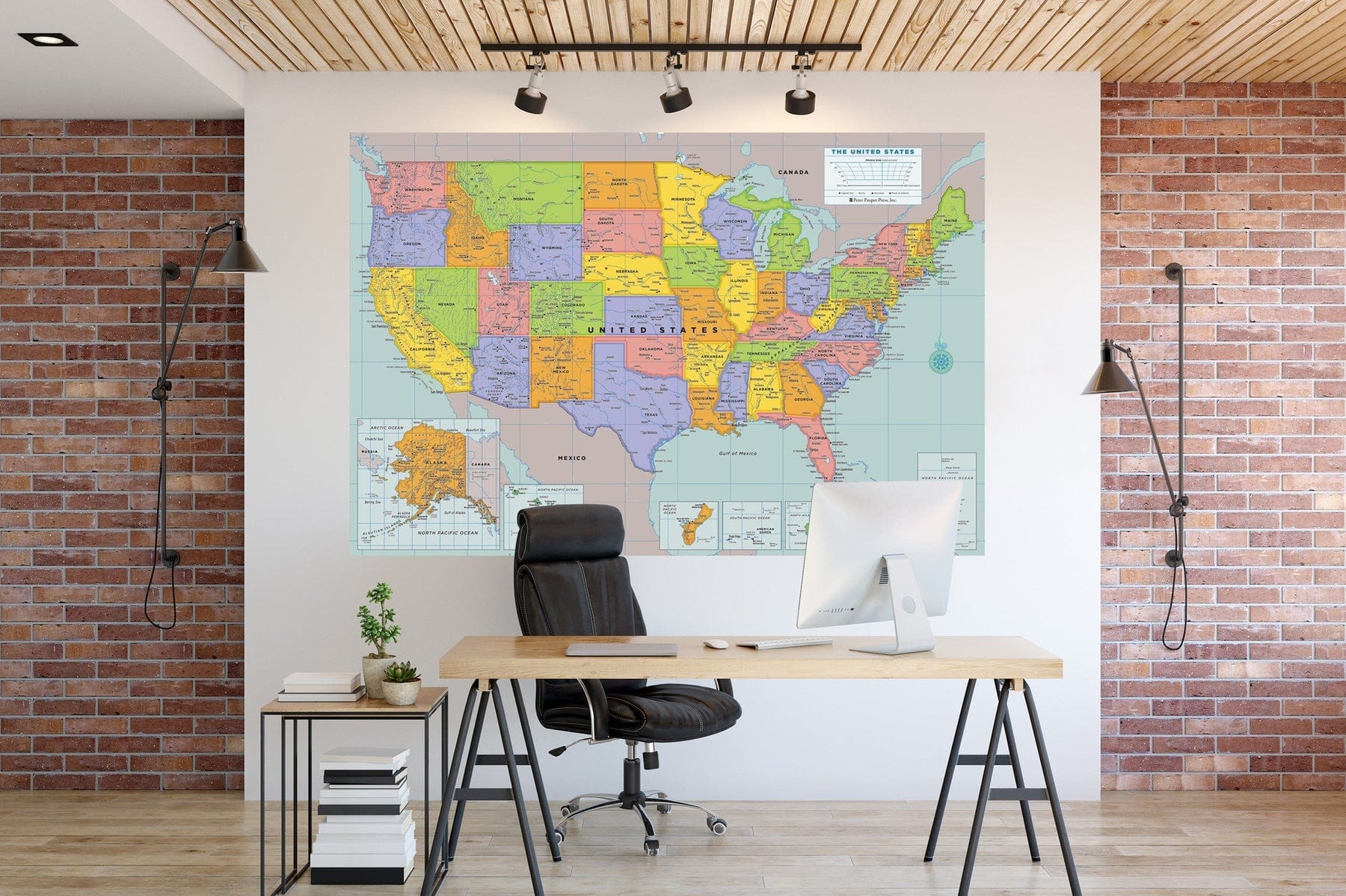 Peter Pauper Press Peter Pauper Press Oversized USA Wall Map - Little Miss Muffin Children & Home