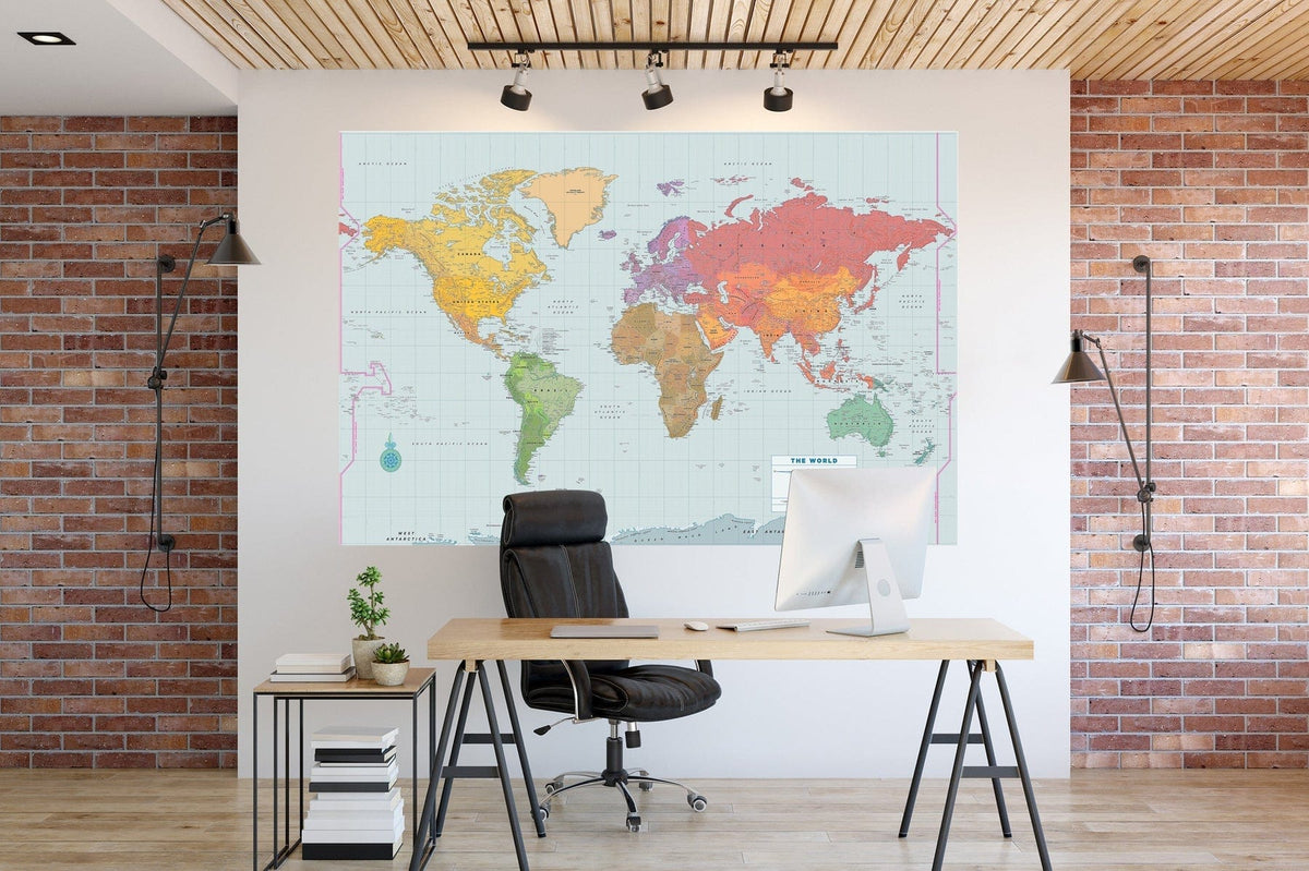 Peter Pauper Press Peter Pauper Press Oversized World Wall Map - Little Miss Muffin Children & Home
