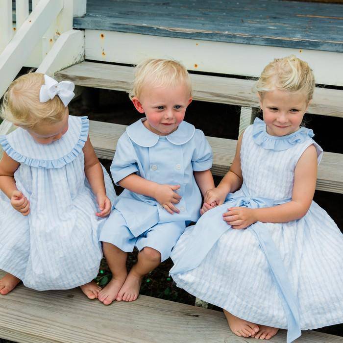 Bailey Boys - Bailey Boys Sea Island Seersucker Dress - Little Miss Muffin Children & Home