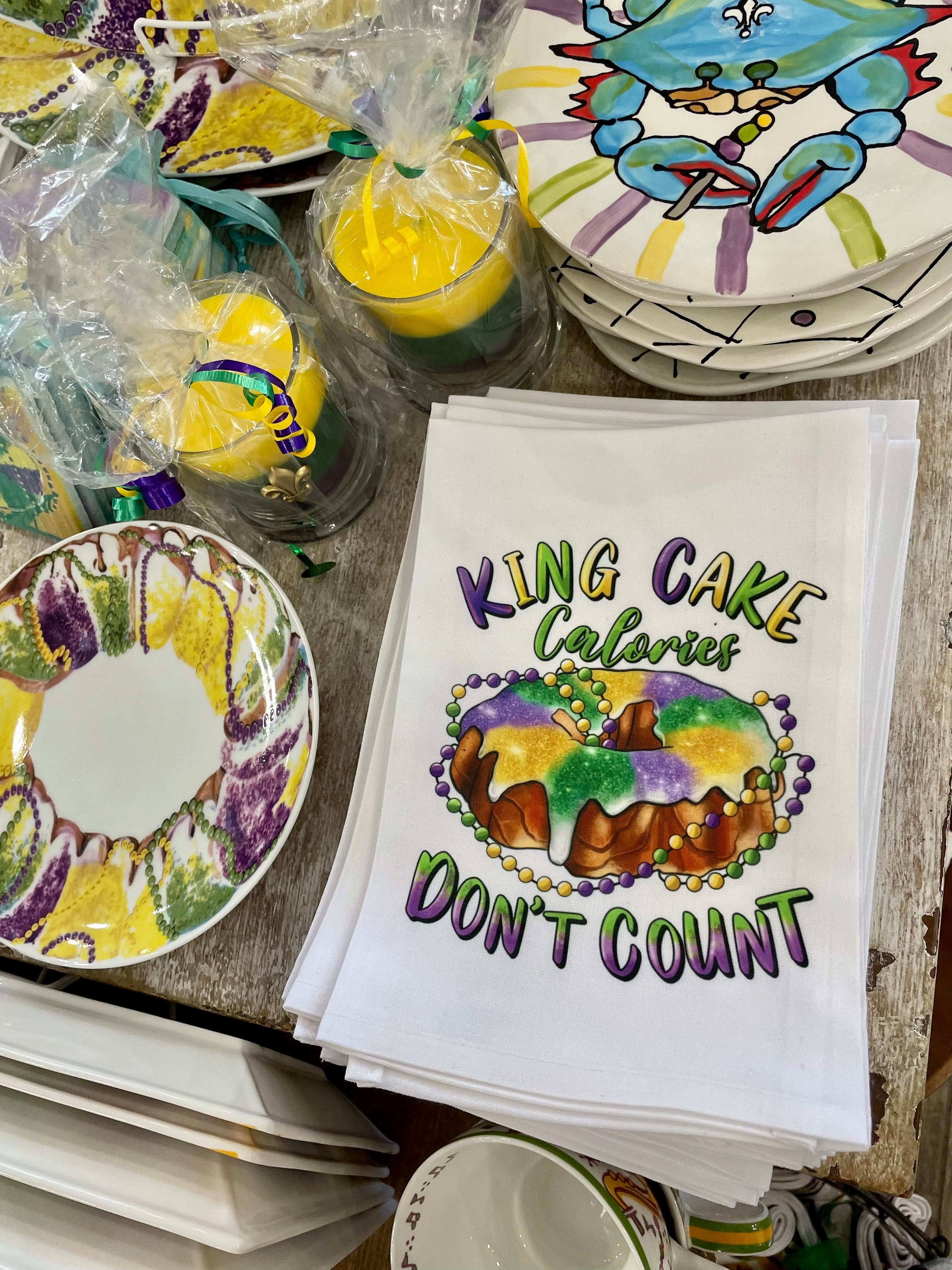 Sassy Talkin Sassy Talkin King Cake Calories Dish Towel - Little Miss Muffin Children & Home