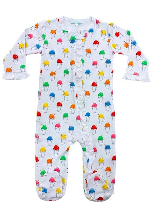 Lulu Bebe Lulu Bebe La Luna Snowballs Pima Footie PJs - Little Miss Muffin Children & Home