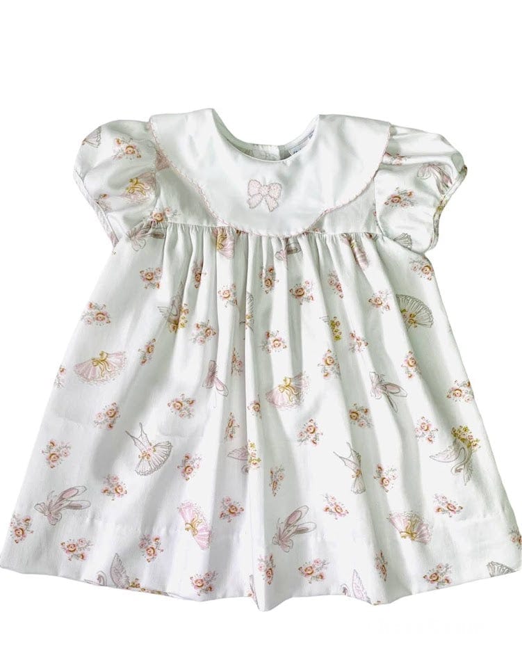 Lulu Bebe Lulu Bebe Swan Scallop Collar Dress - Little Miss Muffin Children & Home