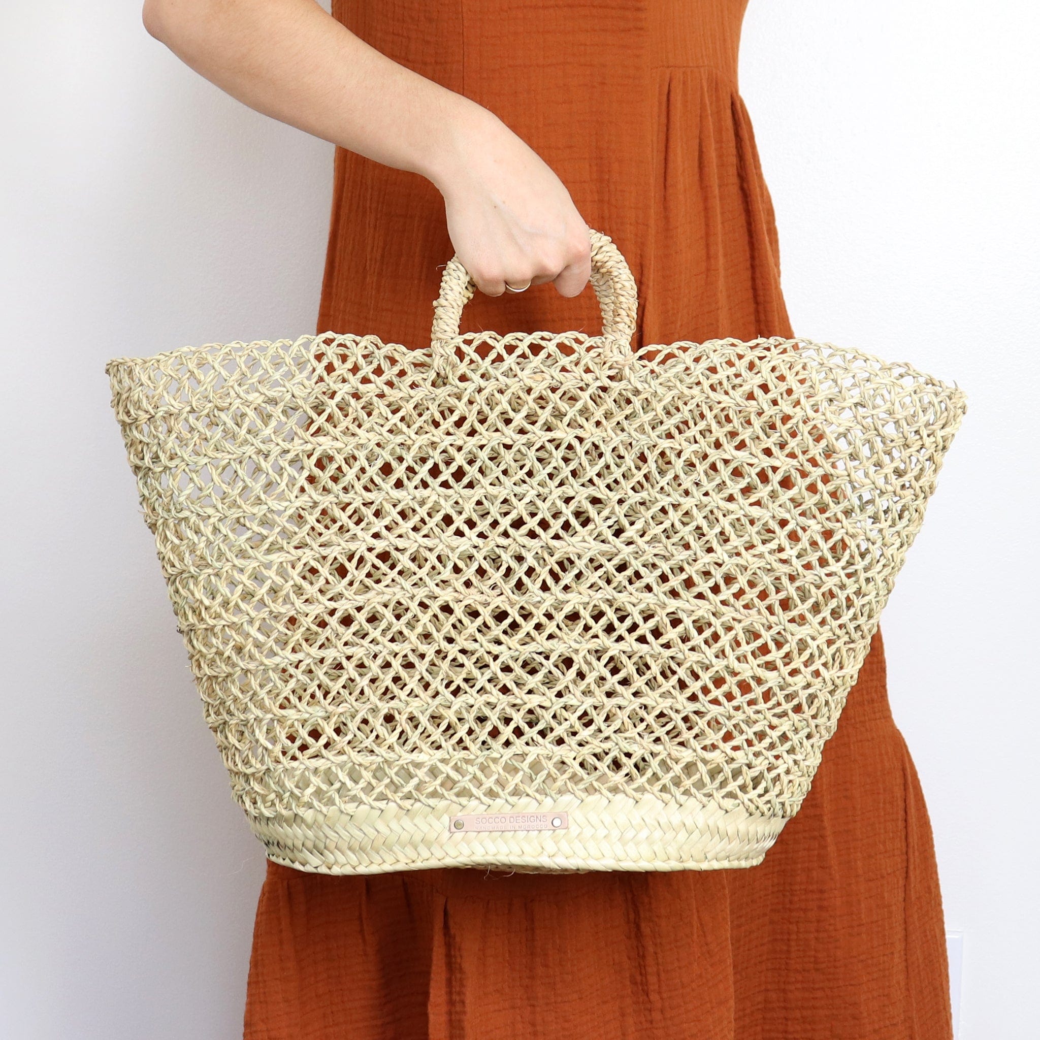 Socco Albufeira French Straw Basket - natural