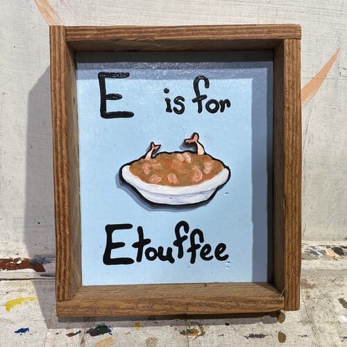 Damon Arts Nola Damon Arts Nola "E" Etouffee Letter Art - Little Miss Muffin Children & Home