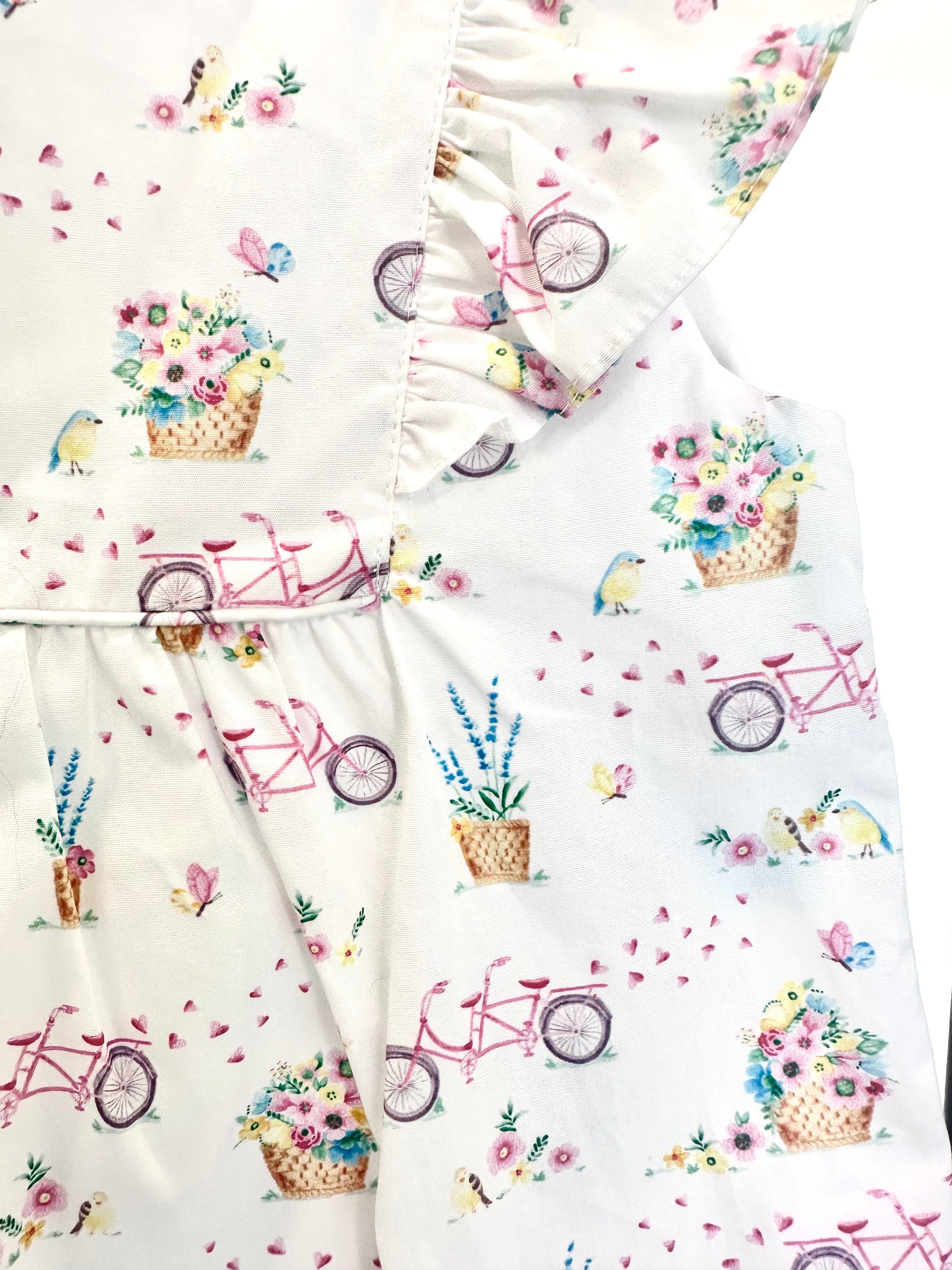 Anavini Anavini Bicycle Garden Print Short Set - Little Miss Muffin Children & Home