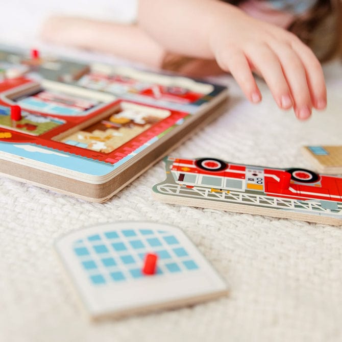 Melissa & Doug Melissa & Doug Around the Fire Station Sound Puzzle (8 pcs) - Little Miss Muffin Children & Home