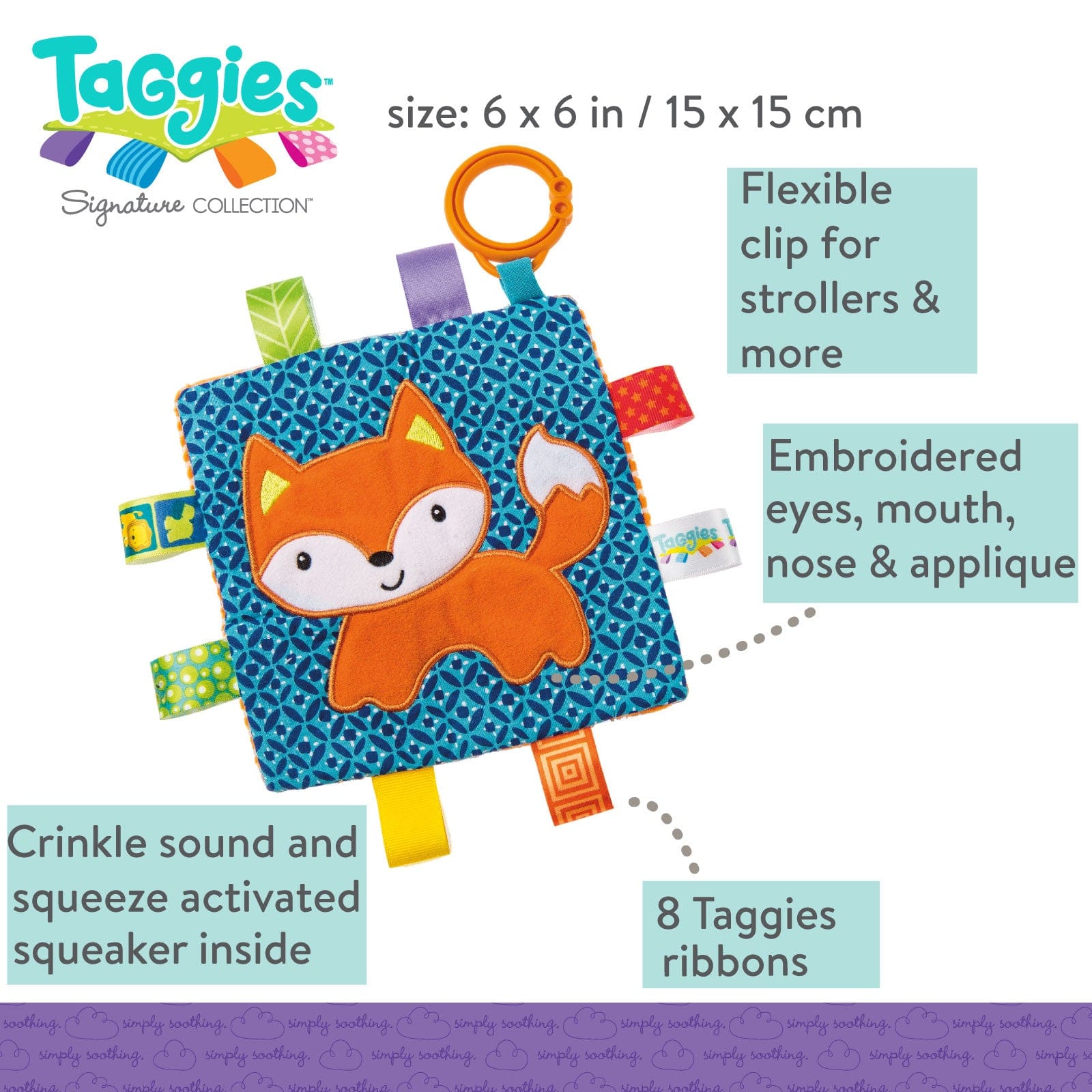 MMM - Mary Meyer Corp Mary Meyer Corp Taggies Crinkle Me Fox - Little Miss Muffin Children & Home