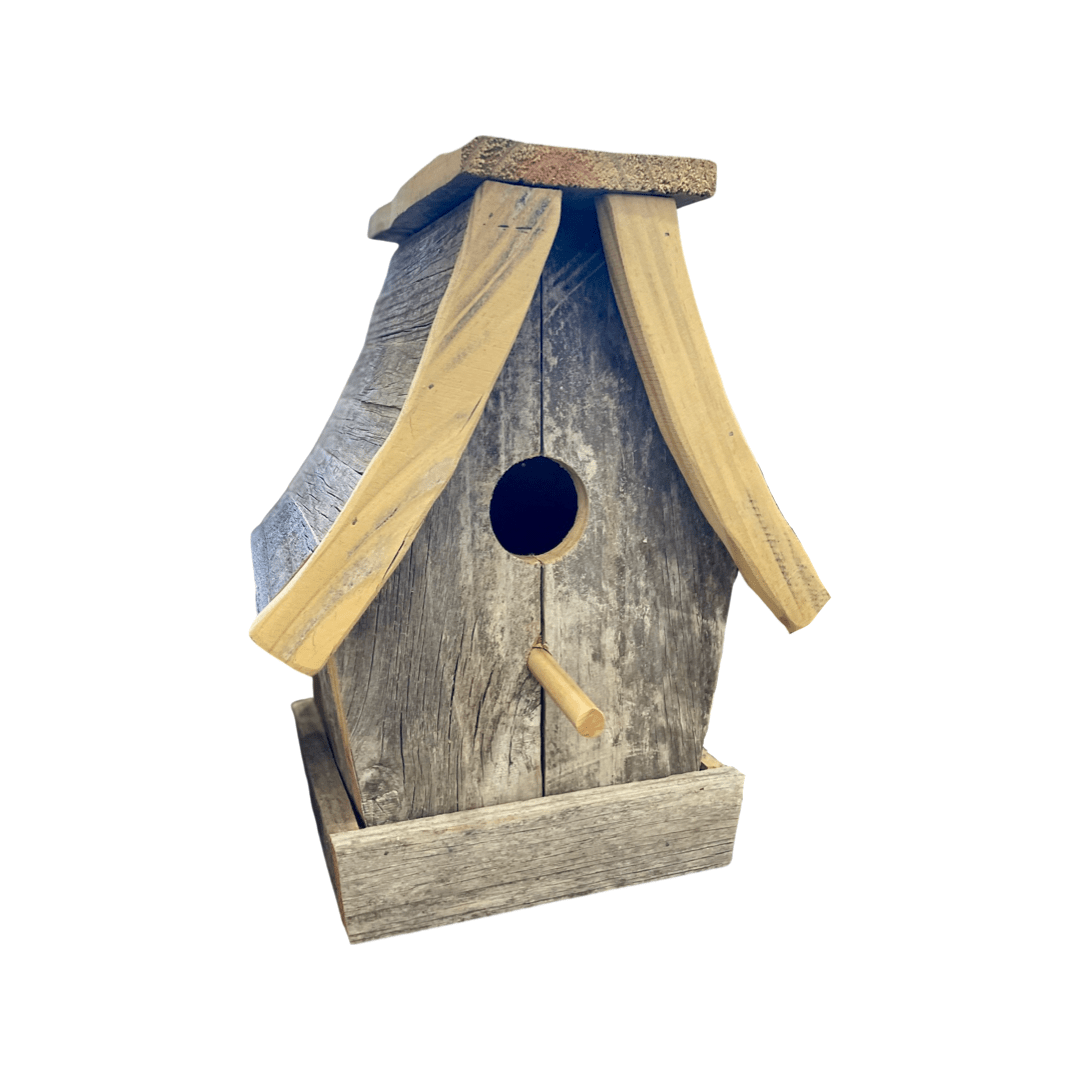 Nola Birdhouses Nola Birdhouses Small Grey Sloped Roof Birdhouse - Little Miss Muffin Children & Home