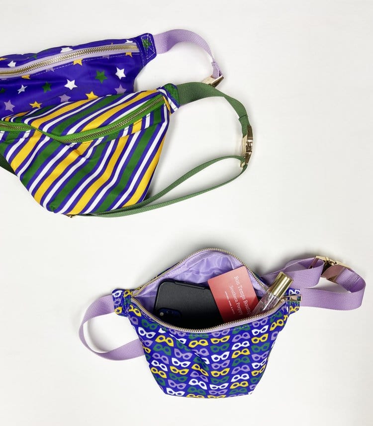 Bon Temps Boutique Bon Temps Boutique Mardi Gras Krewe Stripe Fanny Pack - Little Miss Muffin Children & Home