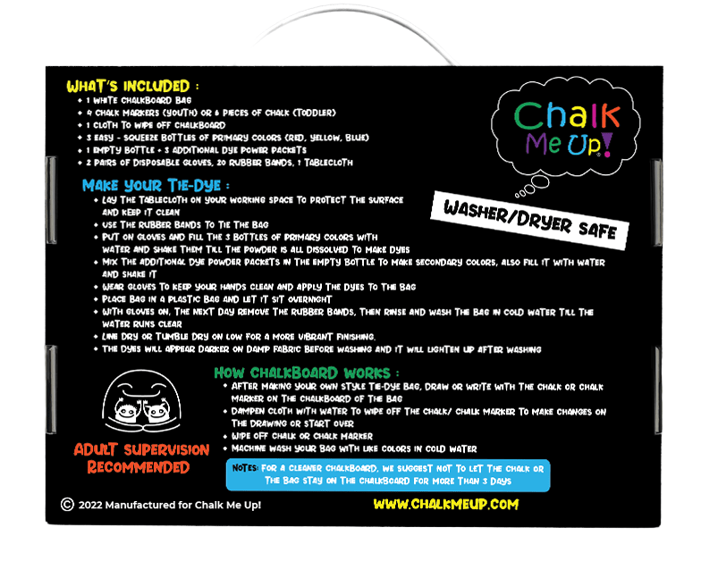 Chalk Me Up Chalk Me Up Butterfly Drawstring Bag Tie Dye Kit - Little Miss Muffin Children & Home