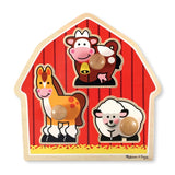 Melissa & Doug Melissa & Doug Barnyard Animals Jumbo Knob Puzzle (3 pcs) - Little Miss Muffin Children & Home