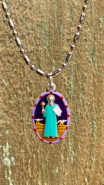 Saints For Sinners Saints For Sinners Saint Benedict Hand Painted Medal - Little Miss Muffin Children & Home