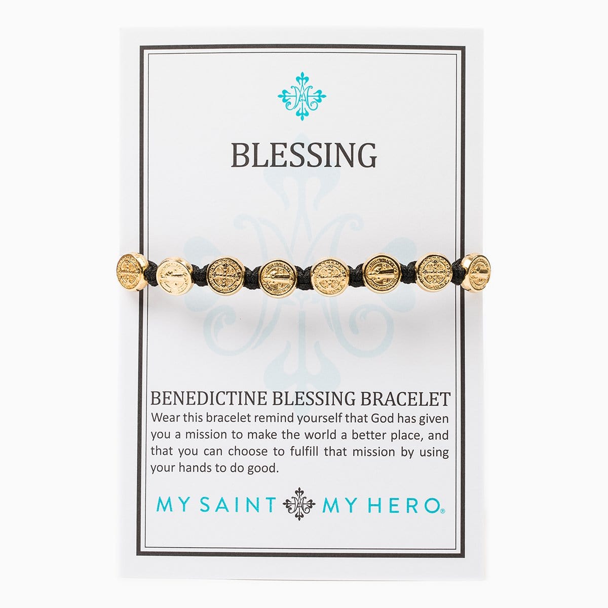 My Saint My Hero My Saint My Hero Benedictine Blessing Bracelet Royal Blue/Gold - Little Miss Muffin Children & Home