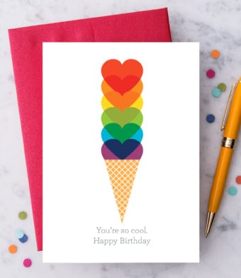 Design with Heart Design with Heart You're So Cool Happy Birthday Greeting Card - Little Miss Muffin Children & Home