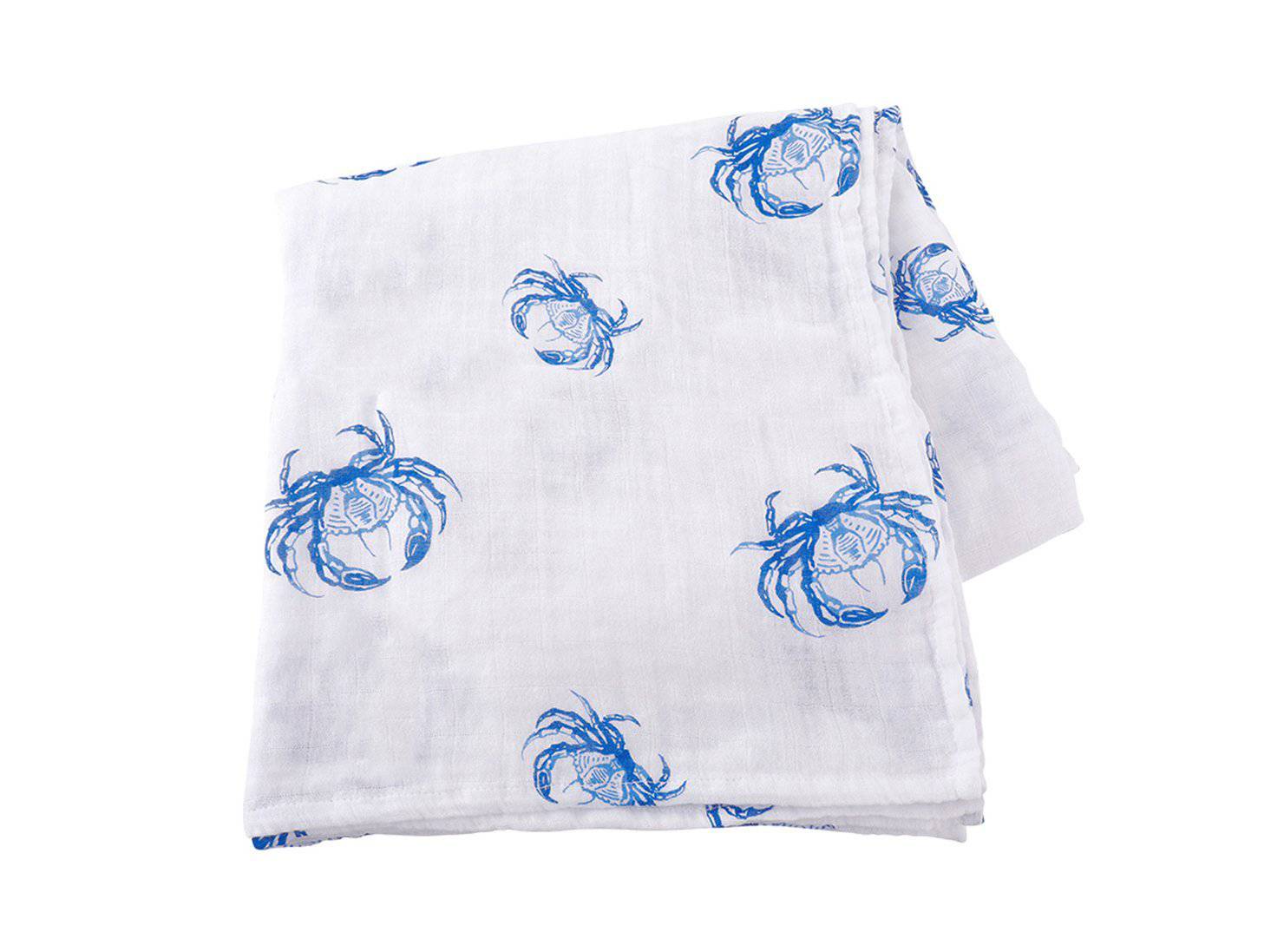 Little Hometown - Little Hometown Blue Crab Swaddle Blanket - Little Miss Muffin Children & Home