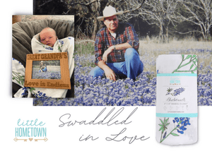 LHT - Little Hometown Little Hometown Blue Bonnets Swaddle - Little Miss Muffin Children & Home