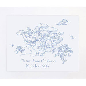 Maison NOLA - Maison NOLA Storyland Toile Personalized Print, Mother Goose - Little Miss Muffin Children & Home