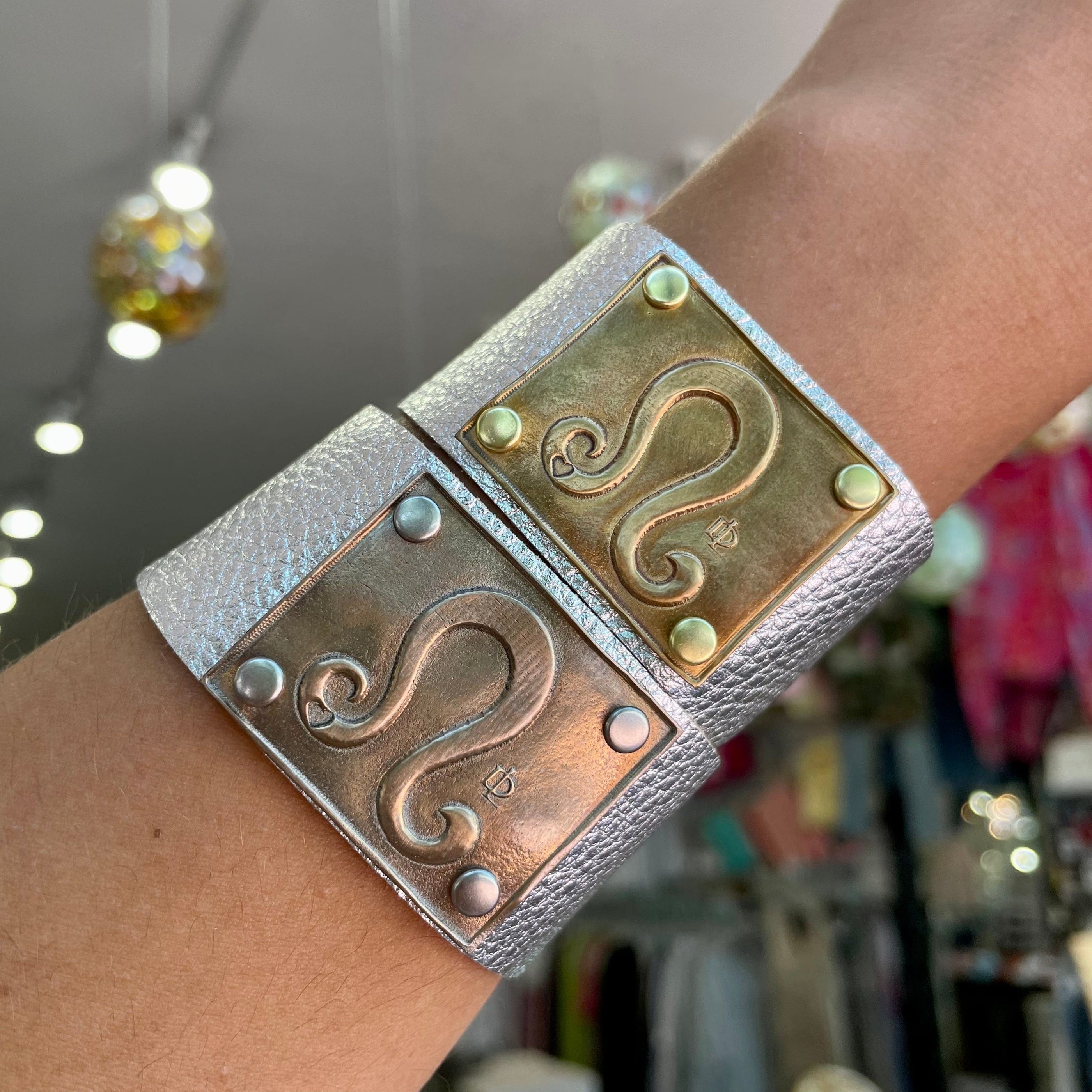 Lisa Devlin Designs Lisa Devlin Designs Leo Leather Cuff - Little Miss Muffin Children & Home