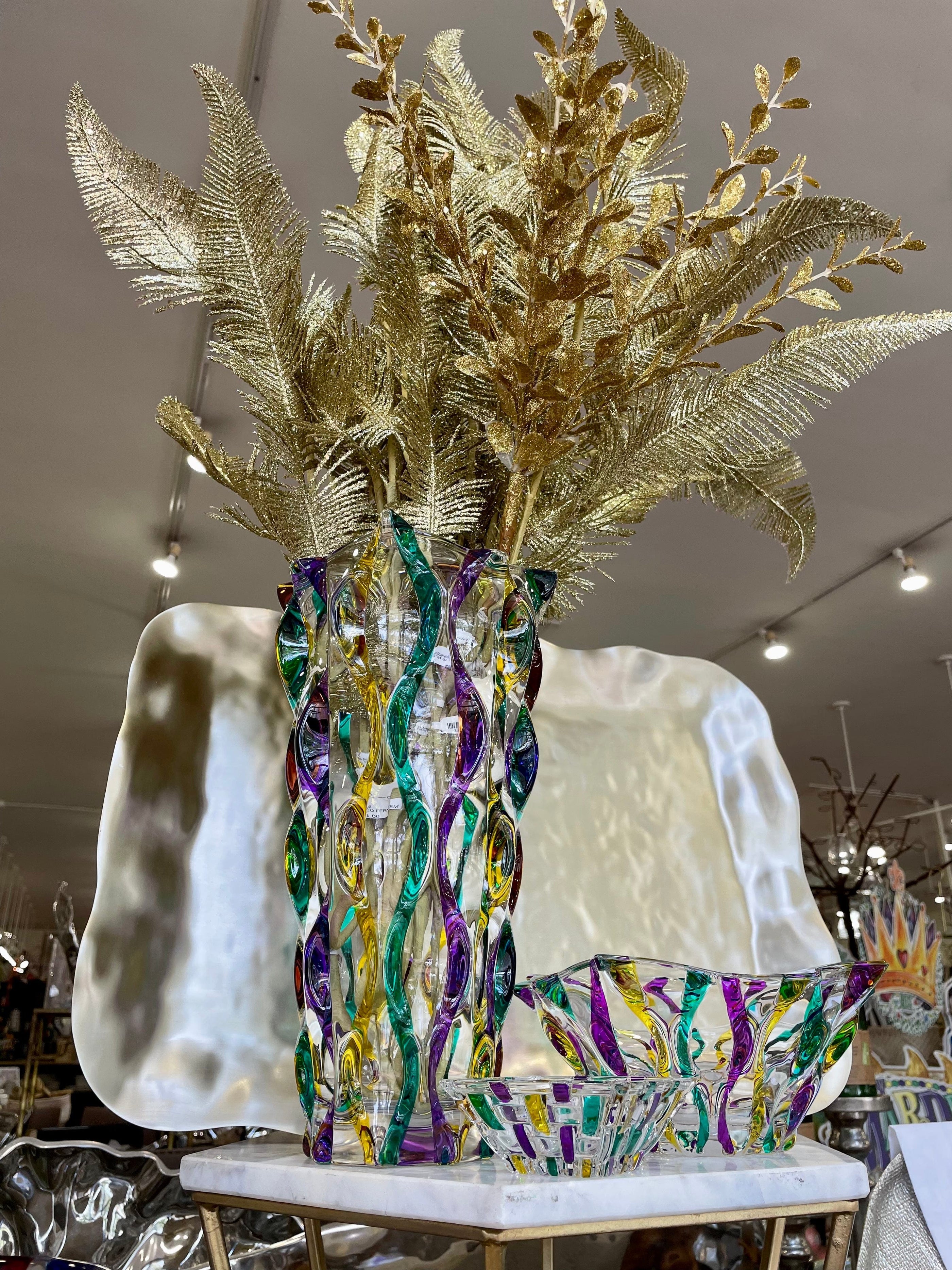 Gage Inc Gage Inc. Mardi Gras Ribbon Vase - Little Miss Muffin Children & Home