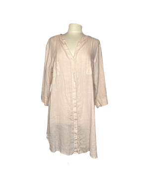 Oro Bonito Oro Bonito Long Sleeve Linen Midi Dress - Little Miss Muffin Children & Home