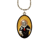 Saints for Sinners Saints for Sinners Sacred Heart of Jesus Hand Painted Medallion - Little Miss Muffin Children & Home