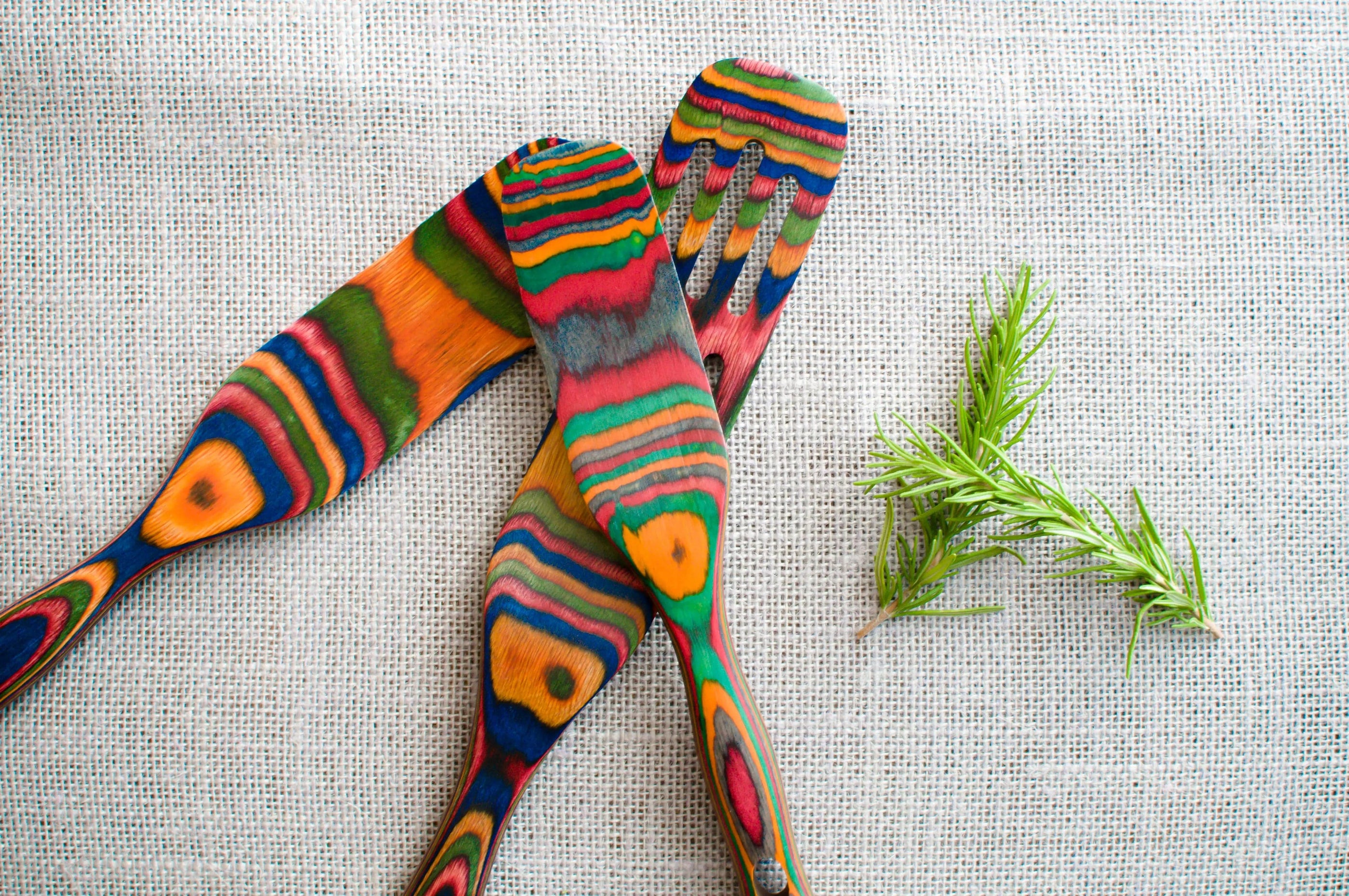 Island Bamboo Island Bamboo 13" Rainbow Pakka Slotted Spurtle - Little Miss Muffin Children & Home